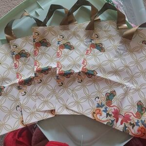 5pcs Elegant Floral Print Tote Bags